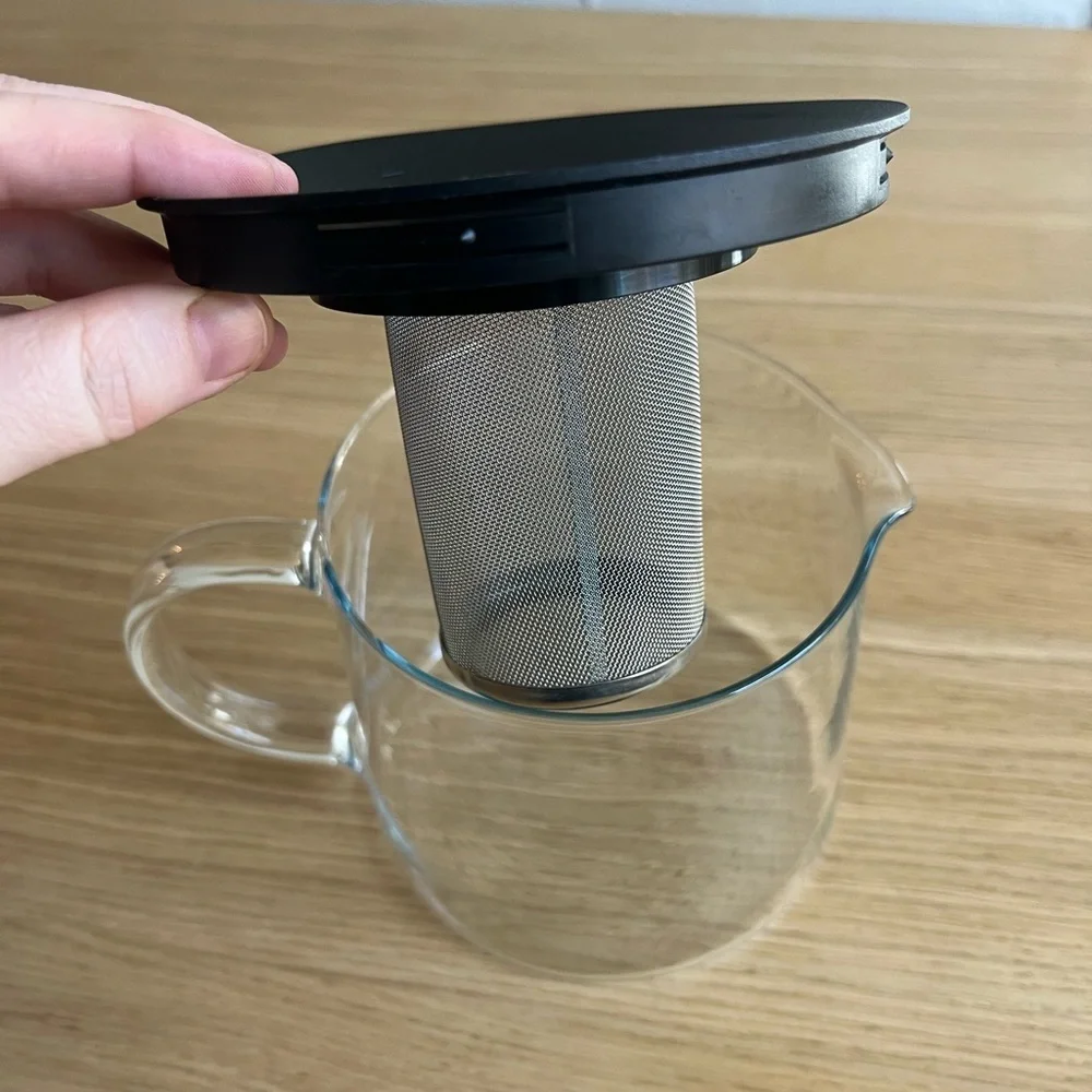 IKEA RIKLIG Glass Teapot with Infuser, 1.6 qt, Heat-Resistant for Loose Leaf Tea